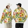 thumbnail image 6 of Gaeub Sunflower Cornflower Poppy Men's and Women's UPF 50+ Long-Sleeved Sun Protection Clothing, Fishing Shirt Long Sleeve Zip - XX-Large, 6 of 9