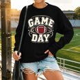 thumbnail image 2 of Game Day Sweatshirt Women Funny Football Print Sweatshirts Pullover Shirt, 2 of 6