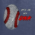 thumbnail image 3 of Wild Bobby, Baseball Fingerprint It's In My DNA, Sports, Men Graphic Tee, Vintage Heather Navy, X-Large, 3 of 5