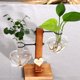 thumbnail image 2 of Creative Love Love Aquatic Glass Vase Wood Flower Arrangement Plant Dry Flower Container Bottle, 2 of 3
