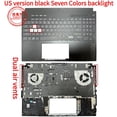 thumbnail image 2 of Clavier d'Ordinateur Portable US English avec Cadrepour ASUS 3/4 FX507Z FX517 FA507R Air 2022 FX507 FA617 Rétroéclairage Coloré, 2 of 4