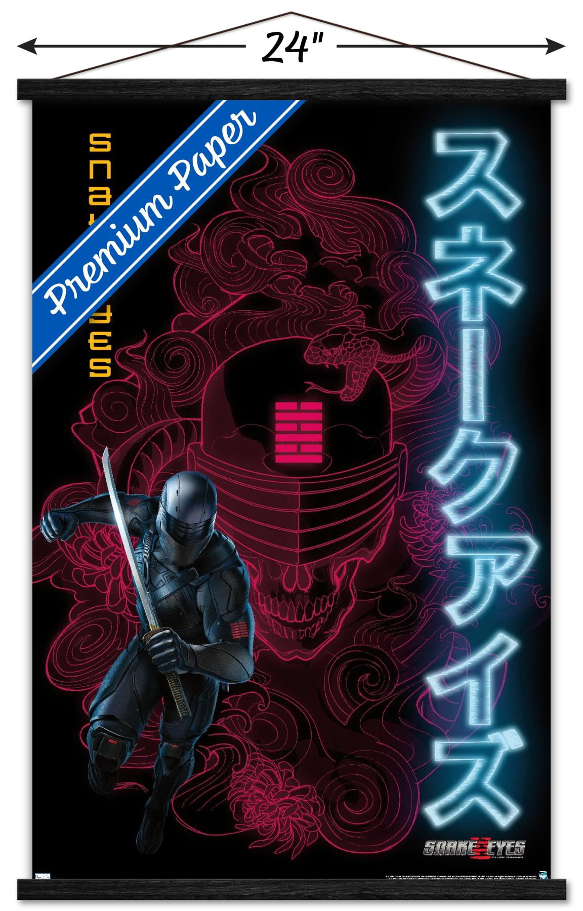 G.I. Joe: Snake Eyes - Skull Wall Poster with Wooden Magnetic Frame, 22.375" x 34"