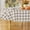 Khaki and White, variant on Rectangle Christmas Waterproof Vinyl Table Cloth, Buffalo Flannel Backed Tablecloth, Wipeable Plastic Table Cover for Dinner, Kitchen, Picnic (60" x 102", Red and Black)