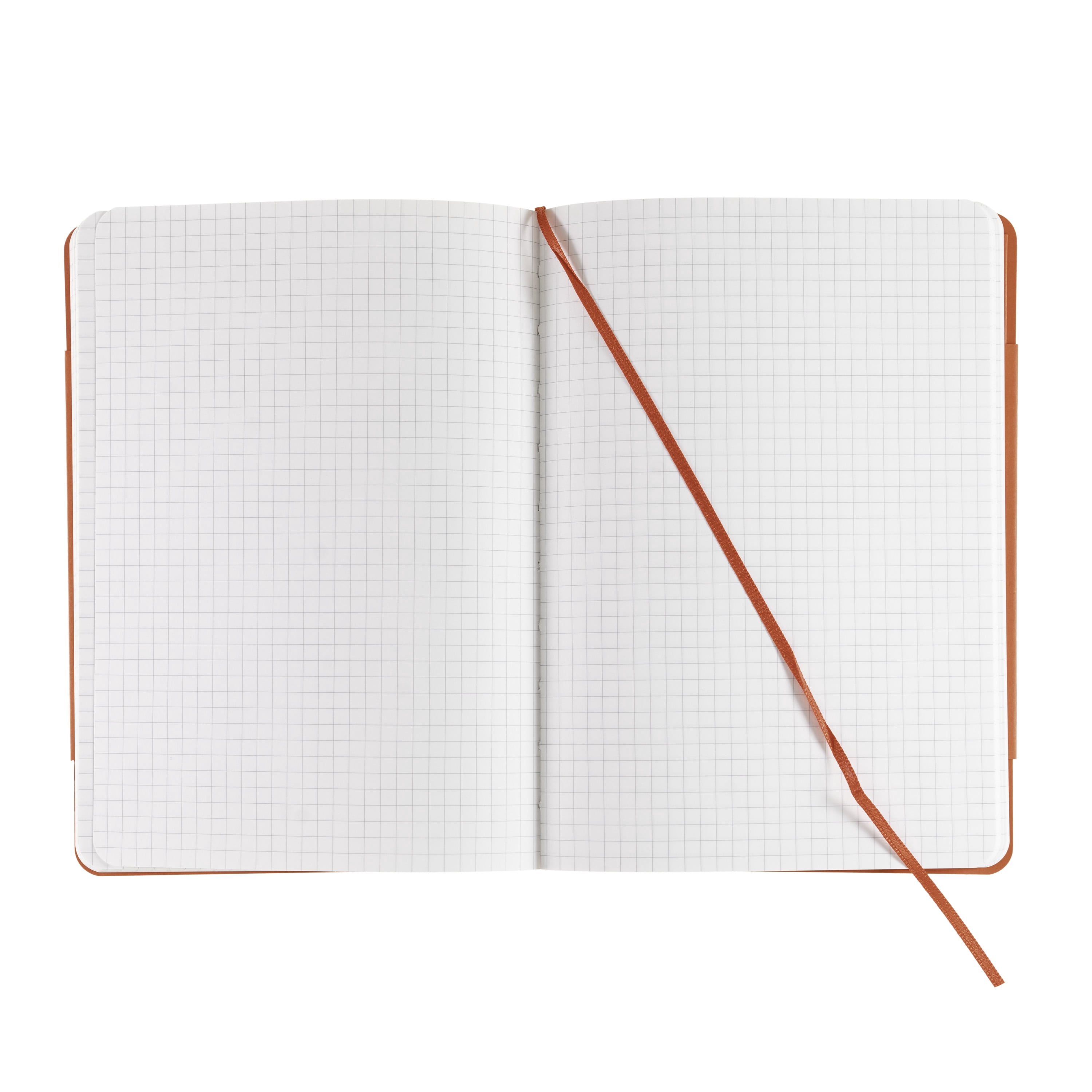 Fabriano Ecoqua Plus Stitch-Bound Notebook, 5.8" x 8.3", A5, Graph, Red