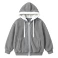 thumbnail image 4 of Mitankcoo Sherpa Hooded Jacket for Girls Warm Fleece Zip Up Long Sleeve Hoodie Fall Winter Coat Outerwear, 4 of 6