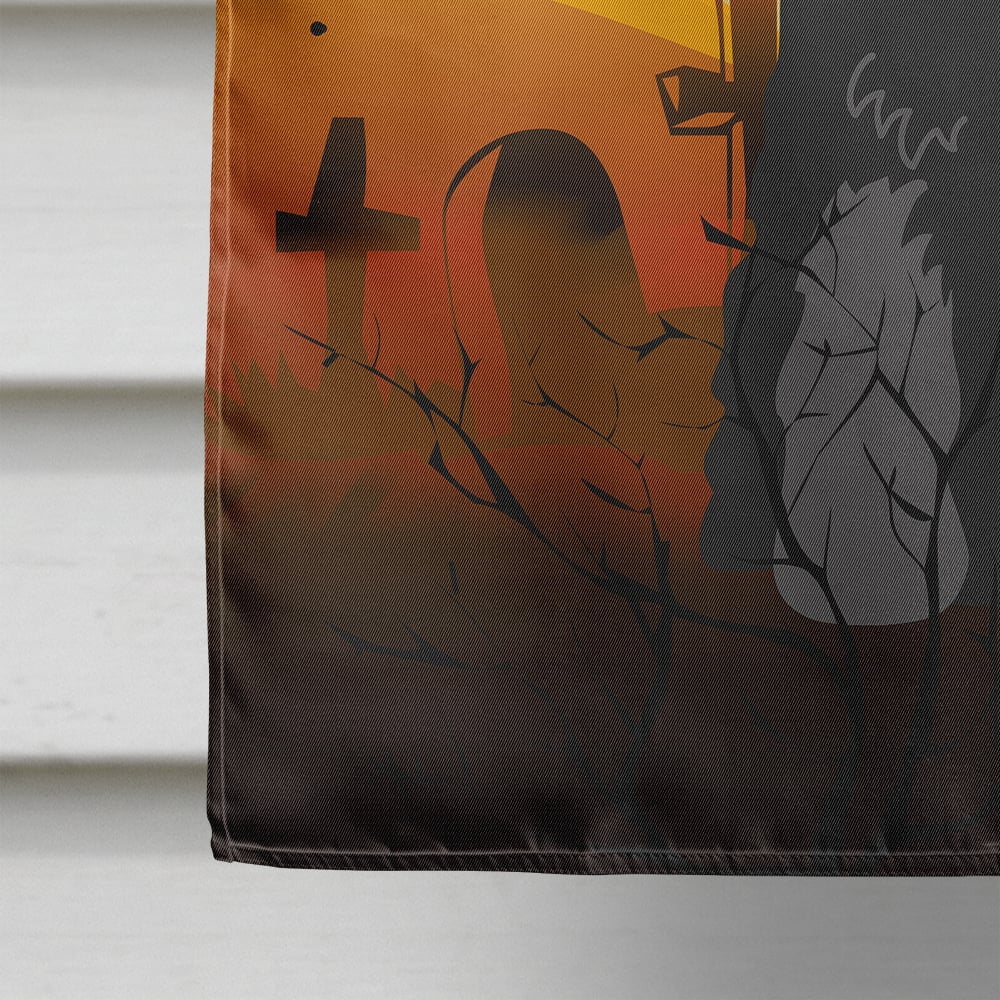 Halloween Standard Schnauzer Black Flag Canvas House Size