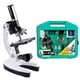 thumbnail image 1 of Kit de microscopio compuesto educativo 120x-1200x para niños + libro de microscopio World Of Microscope, 1 of 5