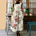 thumbnail image 5 of Gamivast Plus Size Dresses for Women Floral Print Sleeveless Maxi Dress with Pockets Loose Fit Casual Dress Vacation Dress Beach Dress Summer Resort Blue XXXXL, 5 of 7