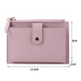 thumbnail image 2 of Women Fashion ID Card Multi-slot Wallet Leather Mini Purse Zipper Card Holders, 2 of 6