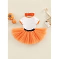 thumbnail image 3 of Inevnen 3pcs Newborn Baby Girls Princess Romper Outfit My 1st Halloween Tutu Skirt with Headwear, 3 of 7