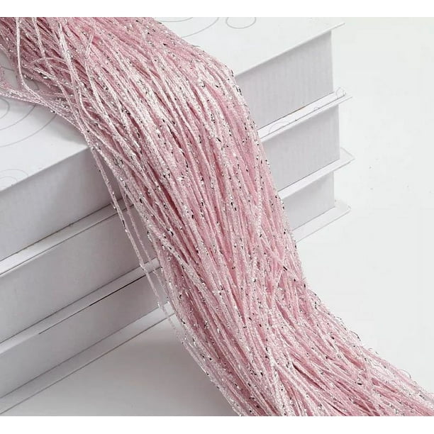 Nvzi Cortina de lentejuelas para puerta, cortinas de hilo para puerta, 39 x 79 pulgadas, para colgar en armario, dormitorio, panel de pared para ventana,sin cuentas, decorativas con cuentas, rosa