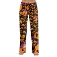 thumbnail image 4 of LHVUOA Womens Halloween Comfy Pajama Pants Fashion Halloween Printed Sleepwear Pant Casual Elastic Waist Pajama Pants, 4 of 7