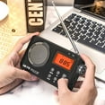 thumbnail image 7 of Portable Am Fm Radio, Compact Personal Radio, Transistor Radio with Loud Speaker, Digital Time Display, Battery Operated or DC USB, Clear Dial, Headphone Jack, Perfect for Indoor, Outdoor Use- Black, 7 of 7