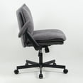 thumbnail image 4 of Criss Cross Legged Office Chair with Wheels and Flip-Up Arms, Upholstered Criss Cross Desk Chair, Wide, 4 of 7