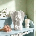 thumbnail image 5 of Set of 4 Resin Angel Statues, Praying and Hugging Cherub Figurines for Home Decor, White Tabletop Shelf Decoration Ornaments for Living Room Bedroom Nursery, Memorial Sympathy Gift, 5 of 6