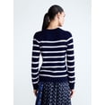 thumbnail image 4 of Free Assembly Women's and Women's Plus Cashmere Cable Knit Sweater with Puff Sleeves, Midweight, Sizes XS-4X, 4 of 5