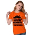 thumbnail image 4 of Live With Parents Slacker Funny Womens Slim Fit Graphic Tee Brisco Brands X, 4 of 5