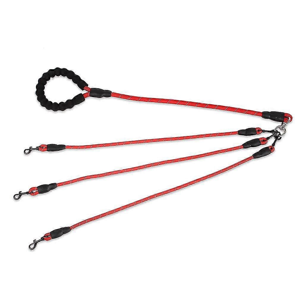 3 Way Dog Coupler Leash 360 Swivel No-Tangle Durable Nylon Pet Tractions Leash Lead For Multiple Dog Walking