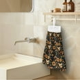 thumbnail image 3 of ZIATUBLE Cock Sunflower Hanging Hand Dry Towels Machine Washable Towels for Kitchen Drying 3 Piece with Snap Button Hand Towels for Bathroom with Loop Reusable Hand Drying Towels, 3 of 7