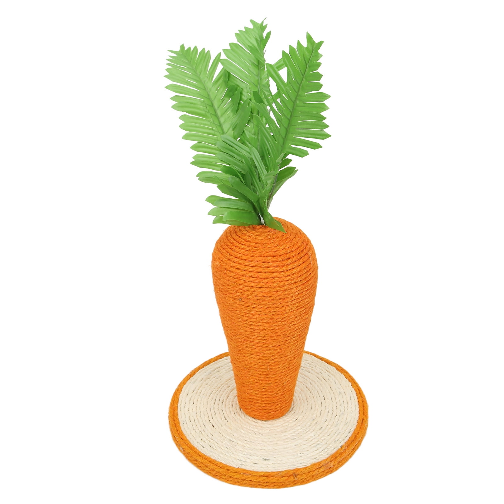 Vertical Carrot Cat Climbing Frame,   Simulated Green Leaves Seperated Parts Suitable For Small, Young Kittens Play.