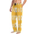 thumbnail image 5 of Yellow Daisies Men's Lightweight Pajama Bottoms Stretch Elastic Waist Side Pockets Spring Fall, 5 of 7