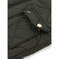 thumbnail image 6 of Aunavey Women's Stand Collar Lightweight Gilet Padded Quilted Zip Vest, 6 of 6