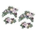 thumbnail image 1 of Guirnalda artificial con arco de boda decorativo hecho a mano, corona de rosas para cenador 2 Azul Blanco, 1 of 9
