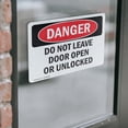 thumbnail image 4 of (2 Pack) Do Not Leave Door Open Or Unlocked OSHA Danger Sign 7 Inch X 5 Inch Vinyl Label Decal Sticker Weather Resistant, UV Protected for Workplace, Business, and Construction Site,, 4 of 7