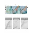 thumbnail image 4 of Valances for Windows Marble Abstract Rod Pocket Cafe Window Treatments Valance Curtains for Kitchen Bathroom Laundry Basement Windows 60"x14", 4 of 9