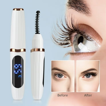 Heated Eyelash Curlers, Electric Eyelash Curler Rechargeable, Natural Curling 24 Hours Long Lasting, 3 Temperature Modes with LED Display, Gift for Women Girls