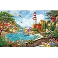 thumbnail image 2 of SUNSOUT INC - Lighthouse and Sailing Boat - 550 pc Jigsaw Puzzle by Artist: Image World - Finished Size 15" x 24" - MPN# 42975, 2 of 5