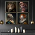 thumbnail image 2 of Pintura en lienzo de Animal real Vintage, arte de pared, lindo gato oveja en ropa victoriana, carteles e impresiones para la decoración del hogar de la sala de estar, 2 of 4