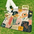 thumbnail image 6 of Bohemian Color Waterproof Picnic Blanket with Foldable Zipper, Suitable for Outdoor Use, Suitable for Travel, Camping, Beaches, Parks, Grasslands, Picnic Blanket Accessories, 6 of 7