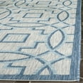 thumbnail image 2 of SAFAVIEH Courtyard Rhetta Geometric Indoor/Outdoor Area Rug, 2' x 3'7", Grey/Navy, 2 of 6