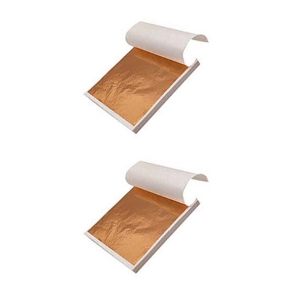 Matsuzay Papel de hoja de aluminio de 100 Uds., papeles dorados brillantes impermeables, decoración exquisita para pasteles y comidas, Oro rosa 2Conjunto