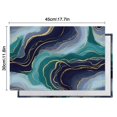 thumbnail image 5 of Blue Green Gold Marble Pattern Summer Placemats Table Placemats Set Of 6-Linen Kitchen Washable Placemats Table Mats 11.8"x17.7" Non-Slip Heat Resistant, 5 of 5