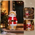 thumbnail image 4 of CHJK Christmas Santa Cat Resin Figurine, 8Inch Cute Smiling Orange Tabby In Santa Outfit Holding Bell, Tabletop Statue for Holiday Porch Mantel Home Indoor Decor, 4 of 7