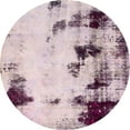 thumbnail image 1 of Ahgly Company Indoor Round Abstract Mauve Taupe Purple Abstract Area Rugs, 3' Round, 1 of 6