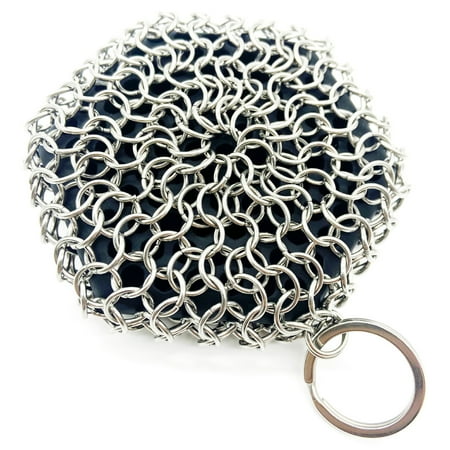 

Stainless Steel Brush Pot Net Built in Silicone for Cleaning Grill Pan Tool