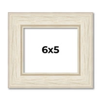 6x5 Frame White Real Wood Picture Frame Width 1.75 inches | Interior Frame Depth 0.5 inches |