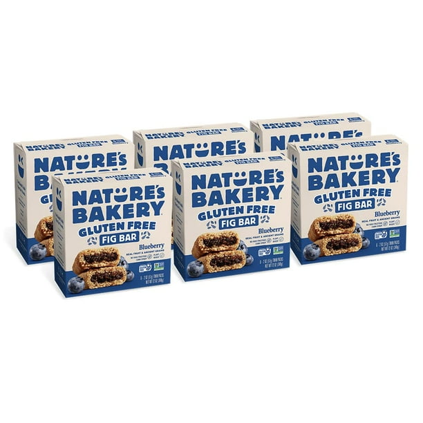 Nature’s Bakery Gluten Free Fig Bars, Blueberry, Real Fruit, Vegan, Non
