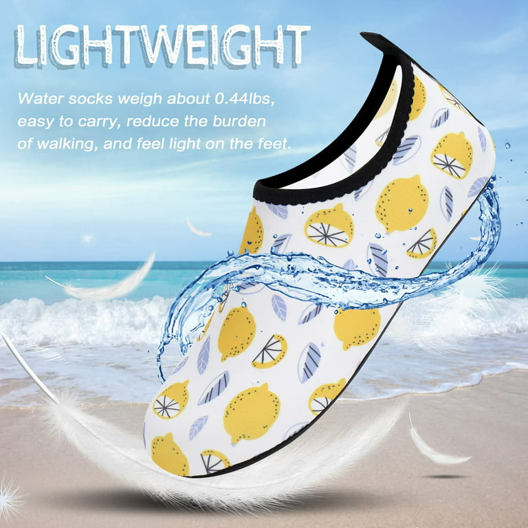  ANLUKE Barefoot Quick-Dry Water Sports Shoes Aqua Socks for  Swim Beach Pool Surf Yoga for Women Men (34/35, KPink)