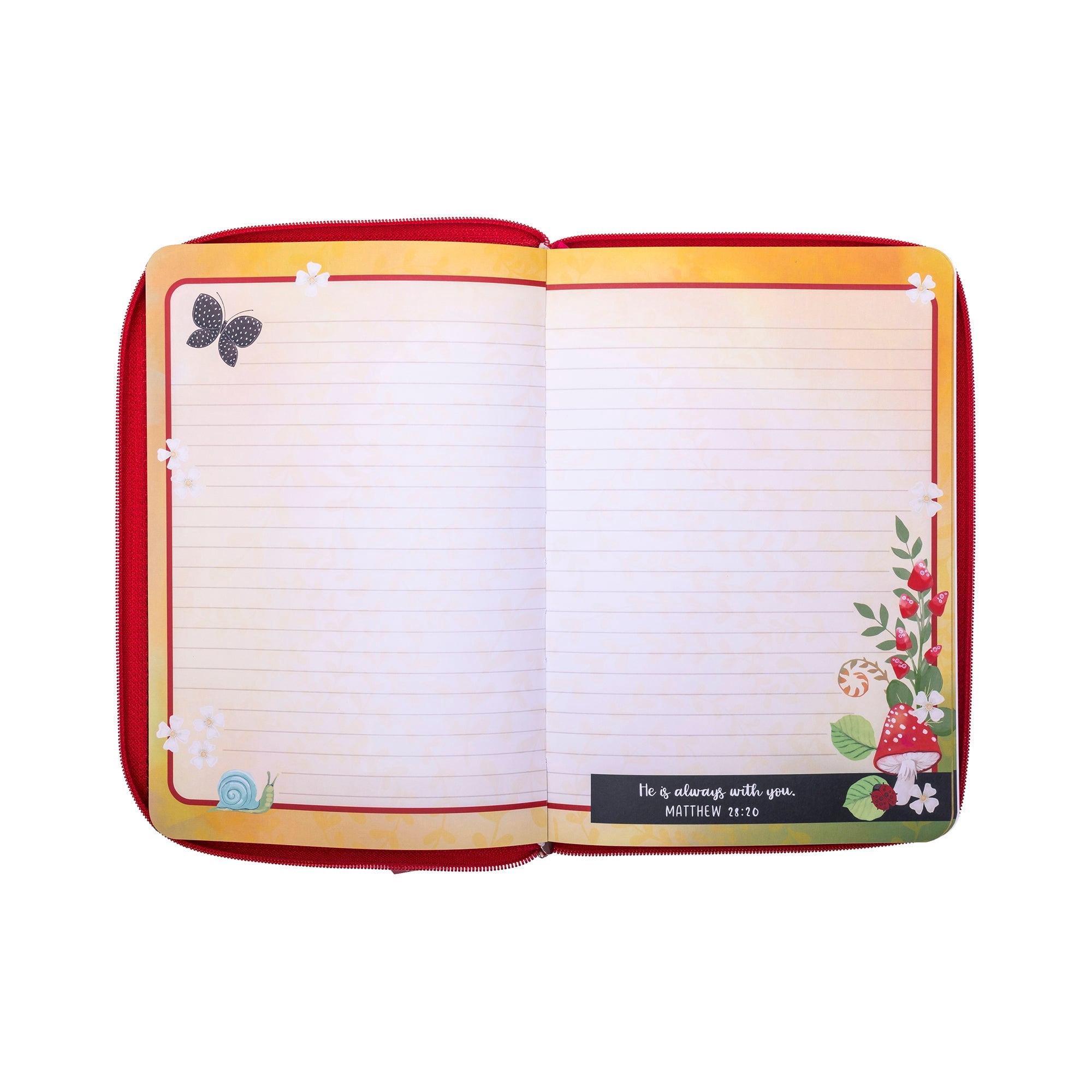 Zippered Faux Leather Journal: Grow in Grace 2 Peter 3:18