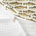 thumbnail image 1 of meiyoeat Watercolor Spotted Fish Twin Duvet Cover for Men, Natural Lake Outdoor Fishing Twin Bedding, Brown Green, Reversible, 2-Piece, 1 Duvet Cover and 1 Pillowcase, 1 of 3