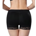 thumbnail image 3 of Defitshape Women's Padded Butt Lifter Shapewear Seamless Mid Waist Lace Removable Hip Enhancer Body Shaper Shorts Underwear Booty Lifting Panties Fullness Big Butt Black 3X-Large, 3 of 3