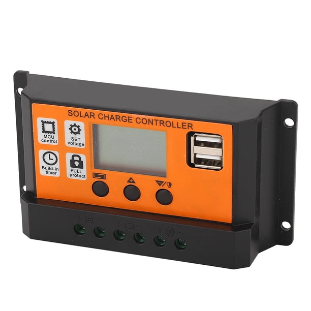 Controlador De Carga Solar, Pantalla LCD De Carga De 3 Etapas, Regulador De Carga De Panel Solar, 12V, 24V, Adaptable Para Baterías De Litio ácidas