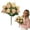 B, variant on 12.2" 10-Heads Artificial Austin Rose Bouquet - Burgundy Silk Fake Roses with Greenery, Faux Floral Arrangement for Wedding, Home Table Centerpieces & Party Decor