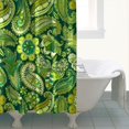 thumbnail image 5 of Extra Long Boho Shower Curtain 72x84 Inches - Vintage Floral & Tropical Leaves Pattern, Waterproof Bohemian Bathroom Decor with 12 Hooks, Tribal Rustic Style, 5 of 5