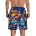 thumbnail image 3 of Yiaed Colorful Fall Leaves Print Men's Swim Trunks with Lining Quick Dry Sports Shorts Beach Shorts Boardshorts-XX-Large, 3 of 5