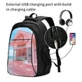 thumbnail image 2 of Balery Pastel Pink Beach Cafe Mochila con carga USB para hombre y mujer - Mochila impermeable y antirrobo para portátil con puerto USB para viajes, trabajo, estudios y universidad, 2 of 7